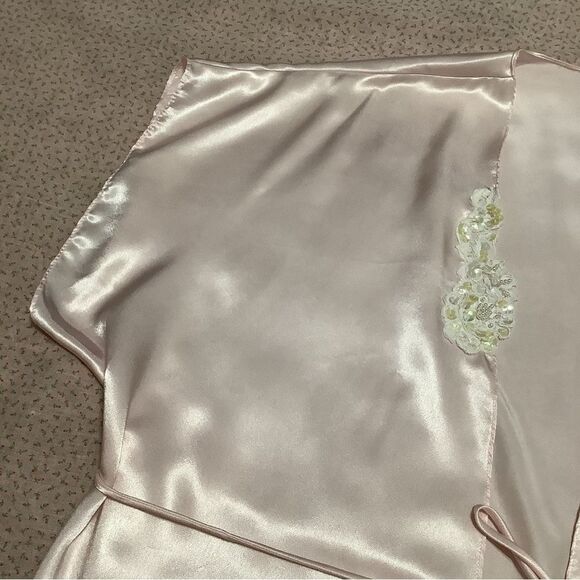 Vintage Princesscore Coquette Romantic Pink Lace Cami and Robe Sleep Set Medium - Picture 3 of 12